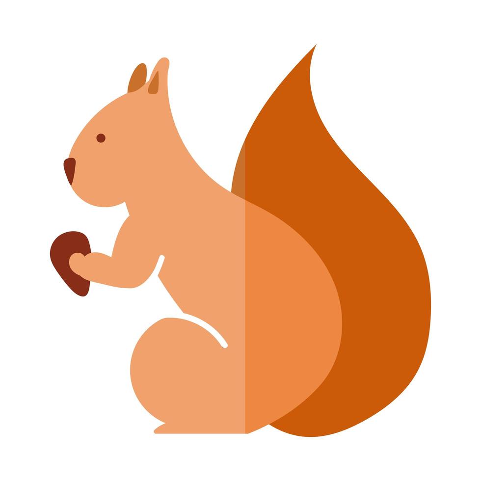 cute chipmunk flat detailed style vector
