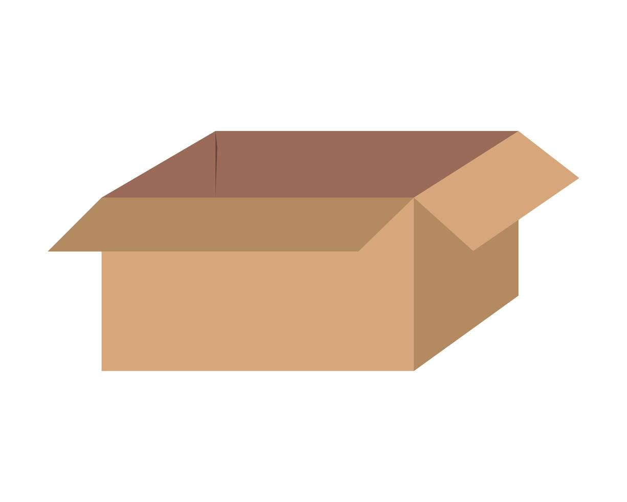 open cardboard box vector
