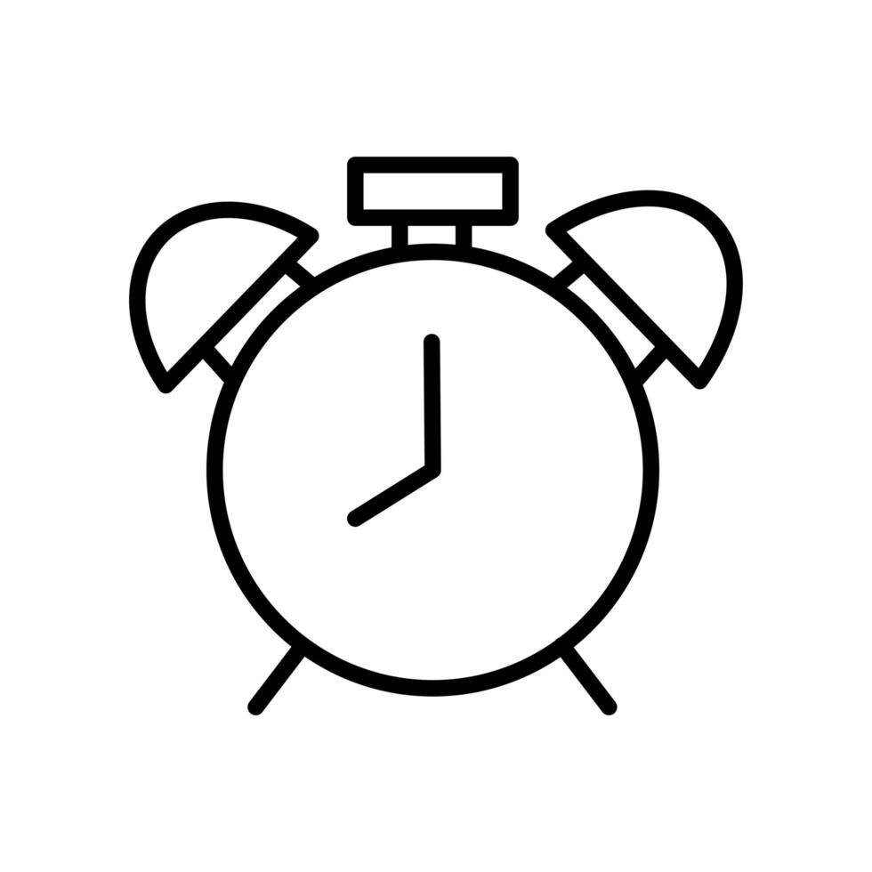 icono de estilo de línea de reloj de alarma vector