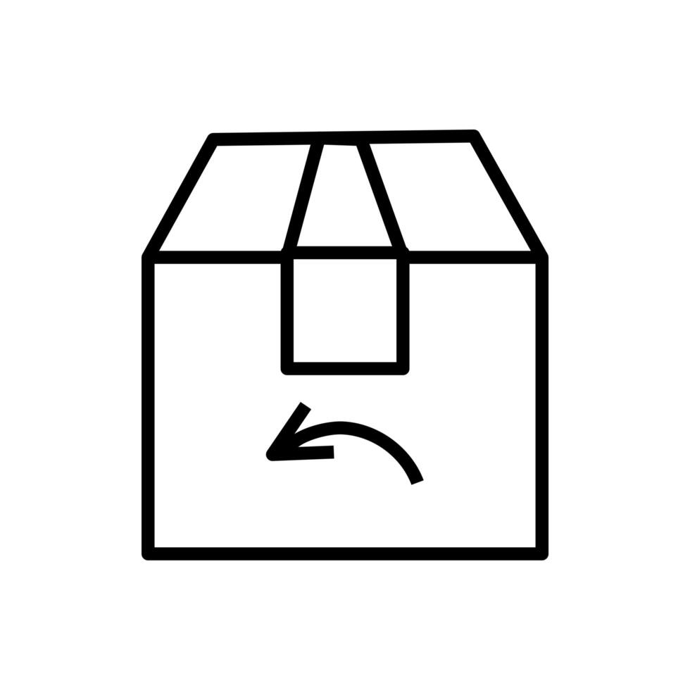 box carton delivery line style icon vector