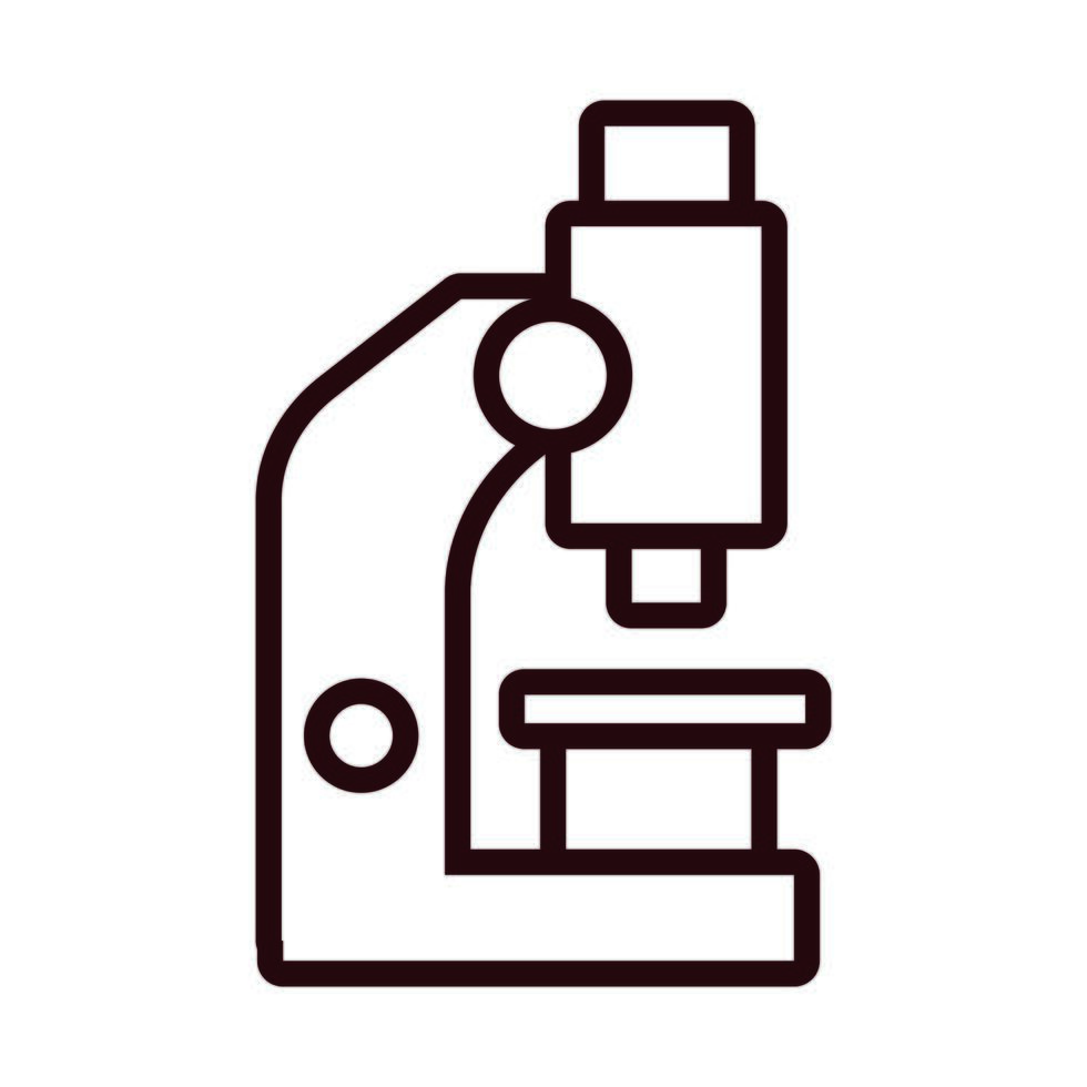 microscope laboratory line style icon vector