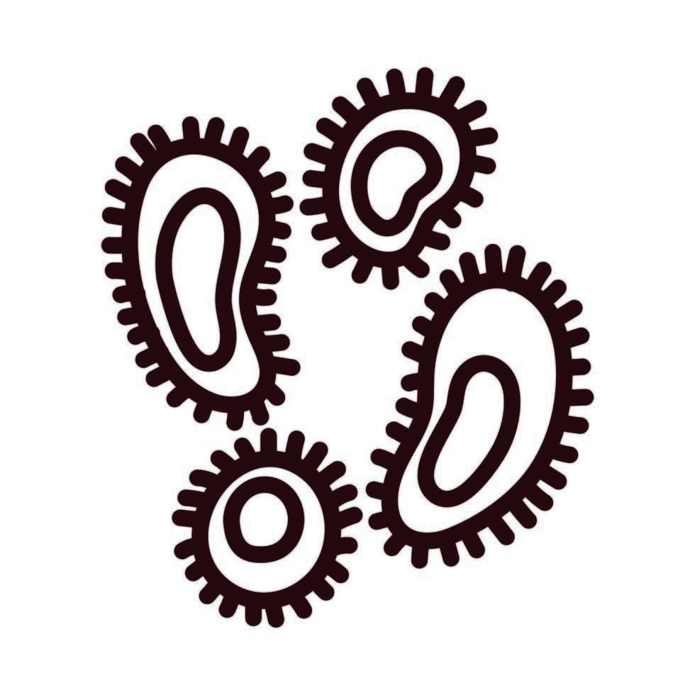 bacteria culture line style icon vector