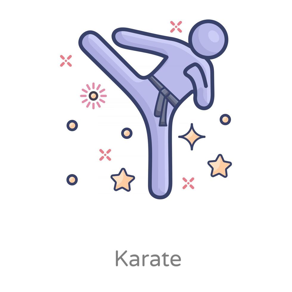 Karate Human avatar vector