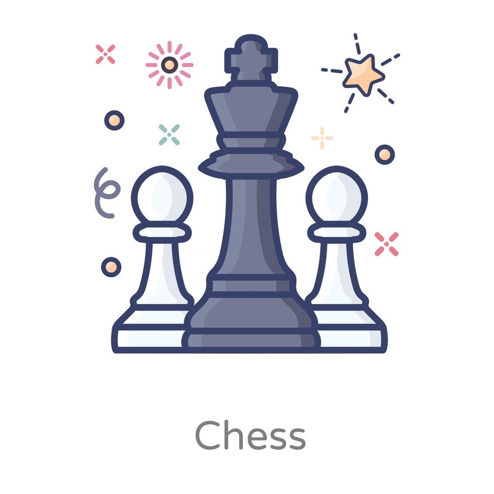 Trendy Chess Pawn vector