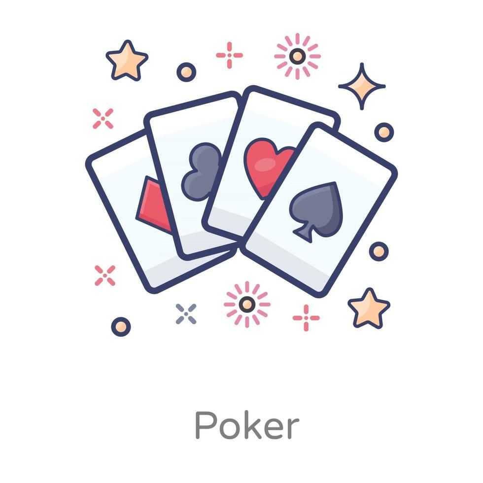 juego de cartas de poker vector