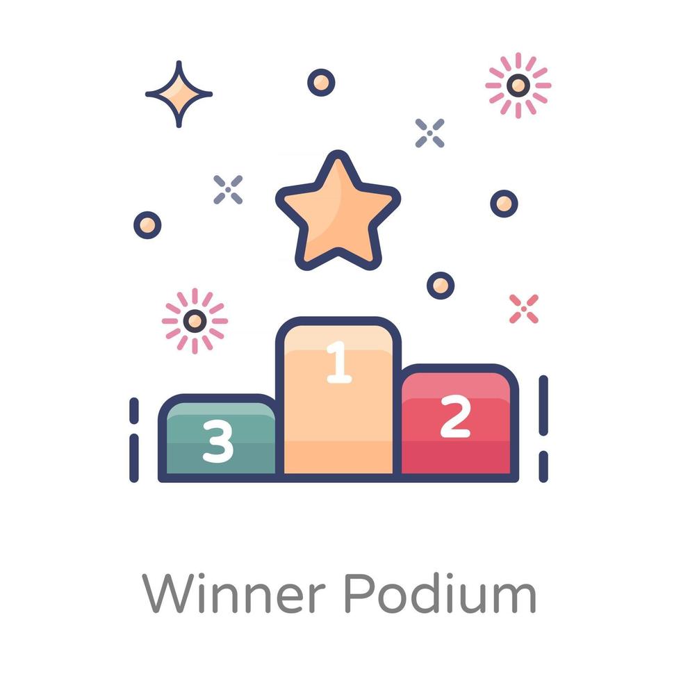 Winner Podium Design vector