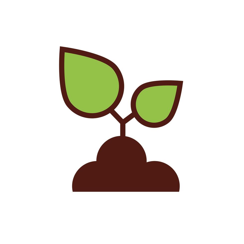 house plant cultivating flat style vector
