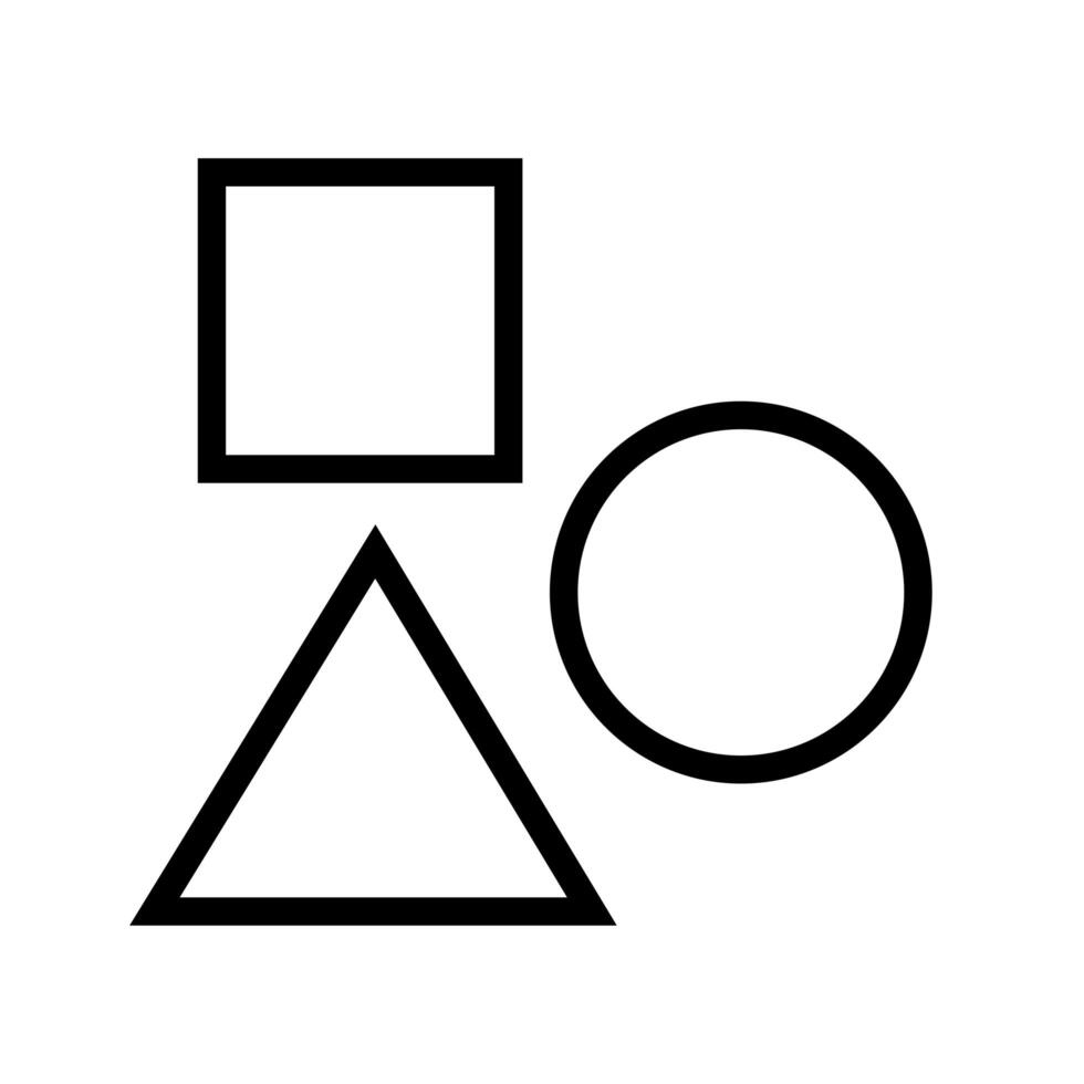 figures geometrics designer line style icon vector