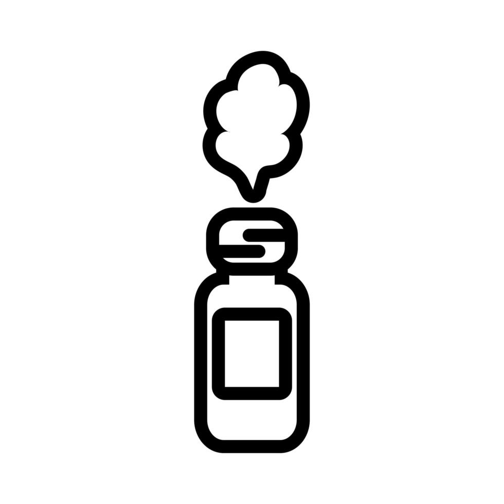 chemical fart bottle april fools day line style vector
