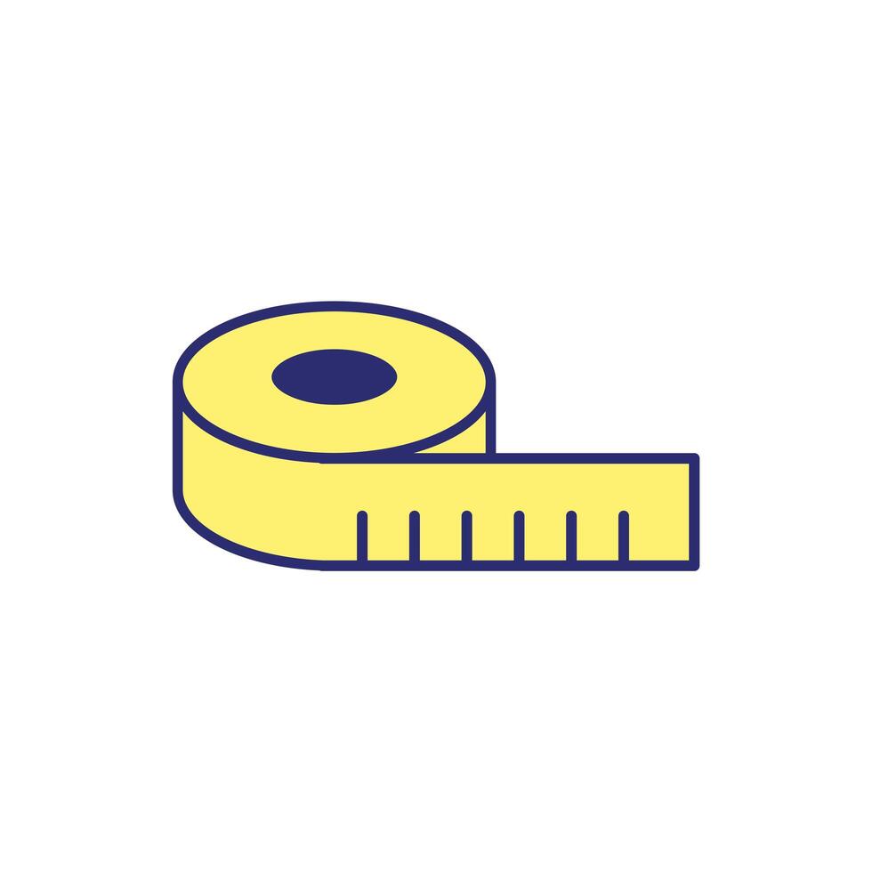 ribbon tape measure isolated icon vector