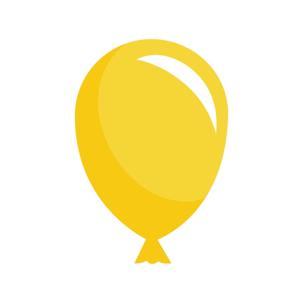 Globo de helio icono de color amarillo vector