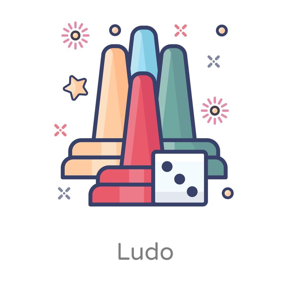 concepto de accesorios ludo vector