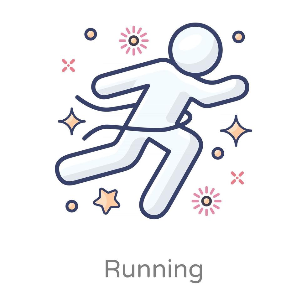 Running Race Pose vector