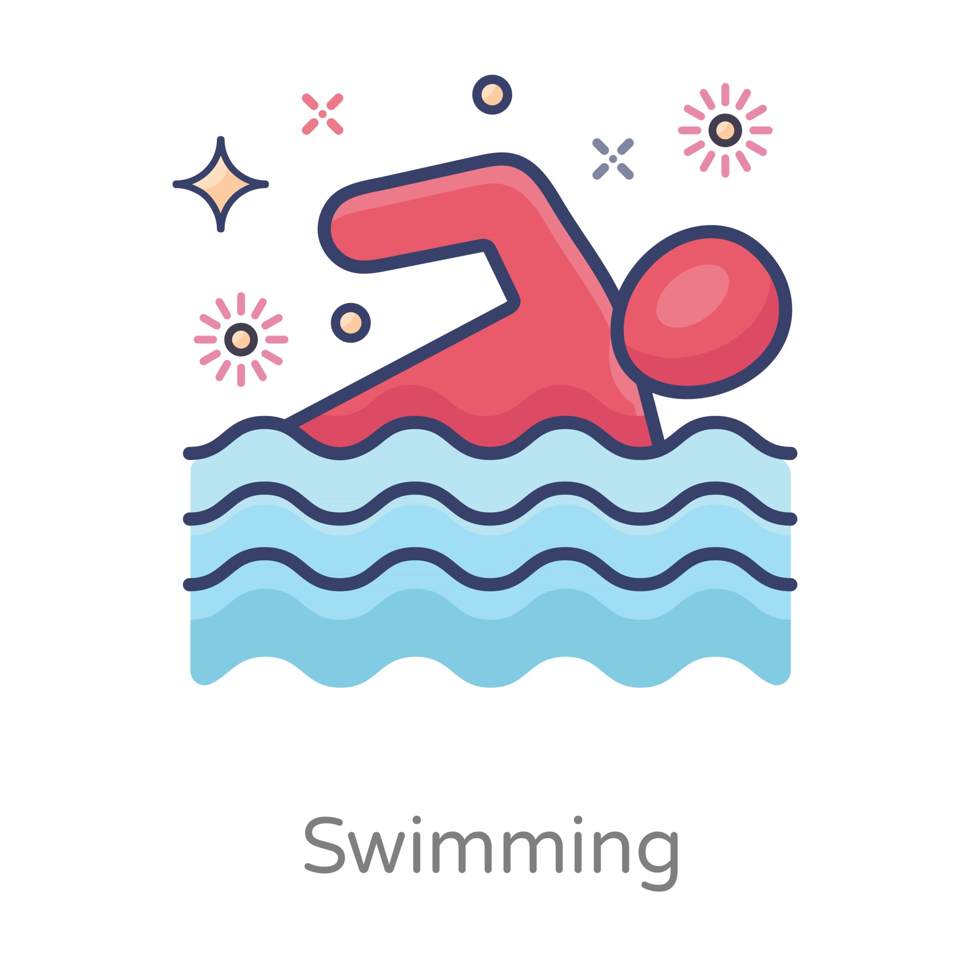 un niña en un traje de baño y un nadando gorra con lentes en el Deportes  piscina. 25011820 Foto de stock en Vecteezy