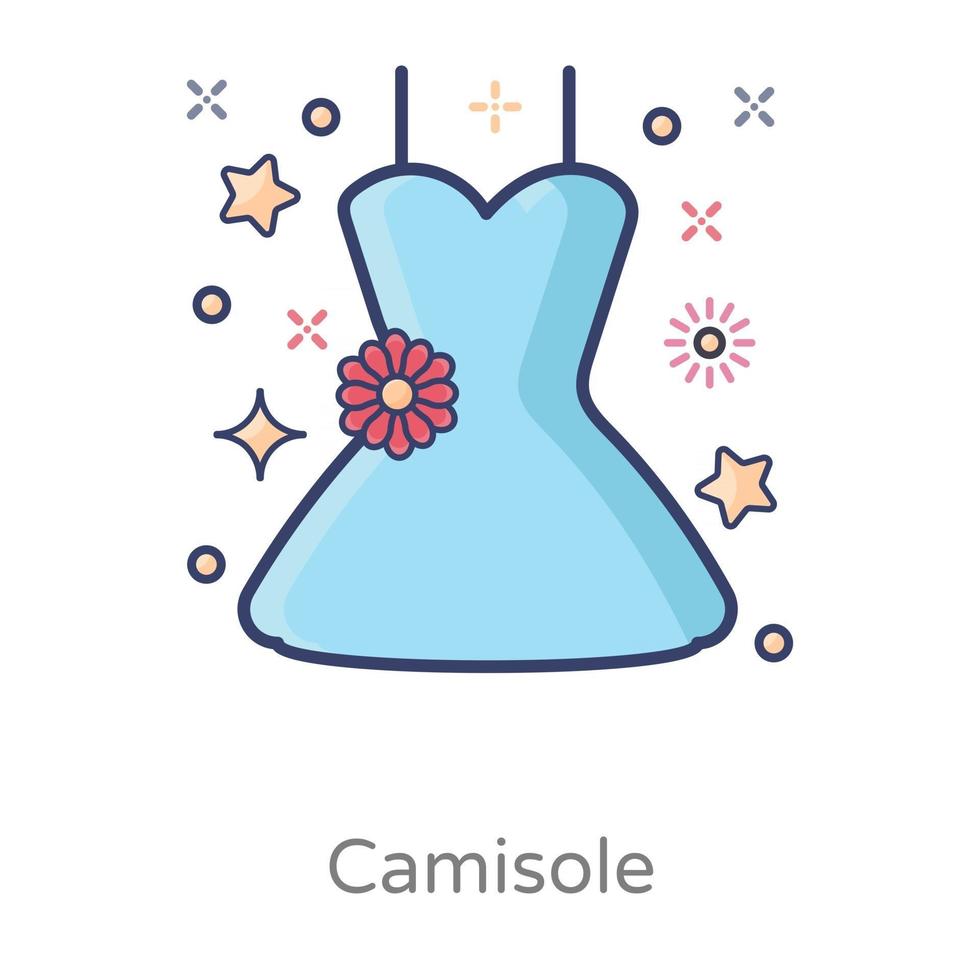 Blue Camisole Design vector