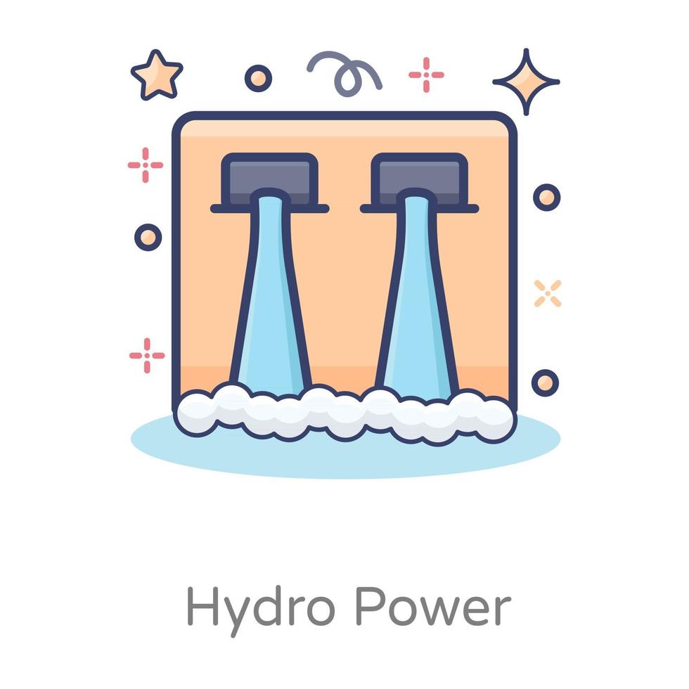 diseño de energía hidroeléctrica vector