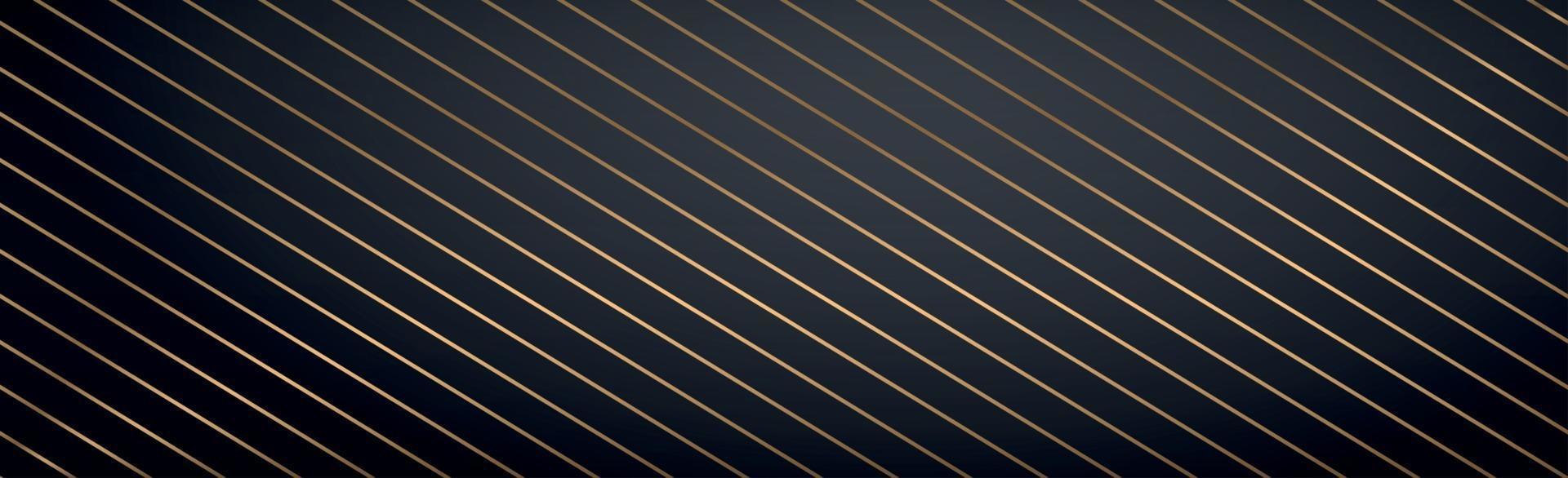 Abstract golden lines on a black background vector