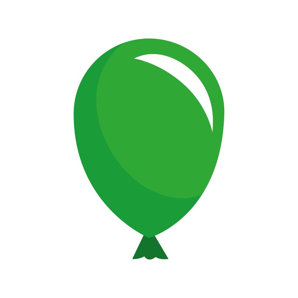 Globo de helio icono de color verde vector