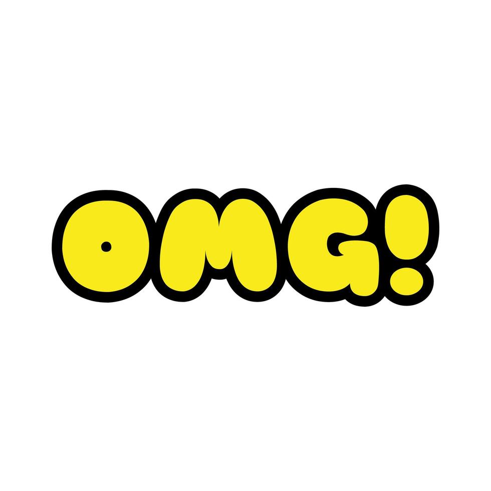 omg word icono de estilo pop art vector