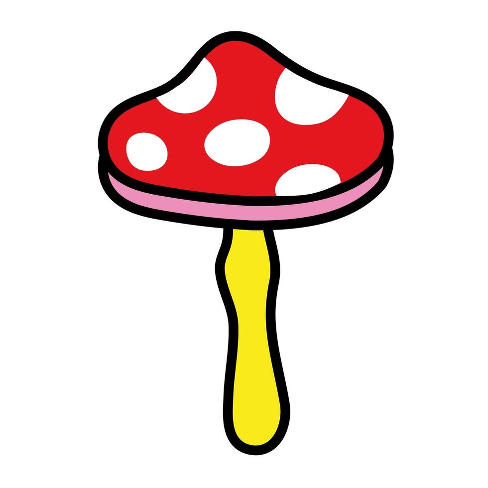 fungus pop art style icon vector