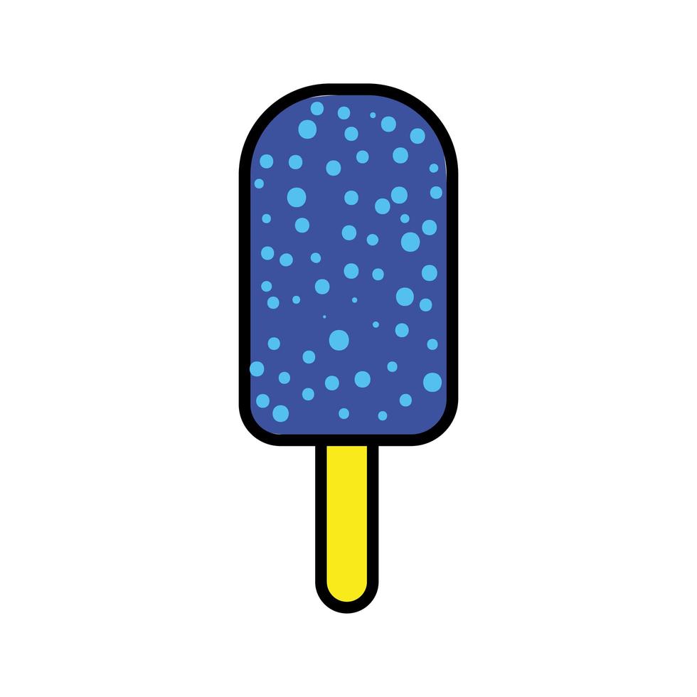 helado en palo icono de estilo pop art vector