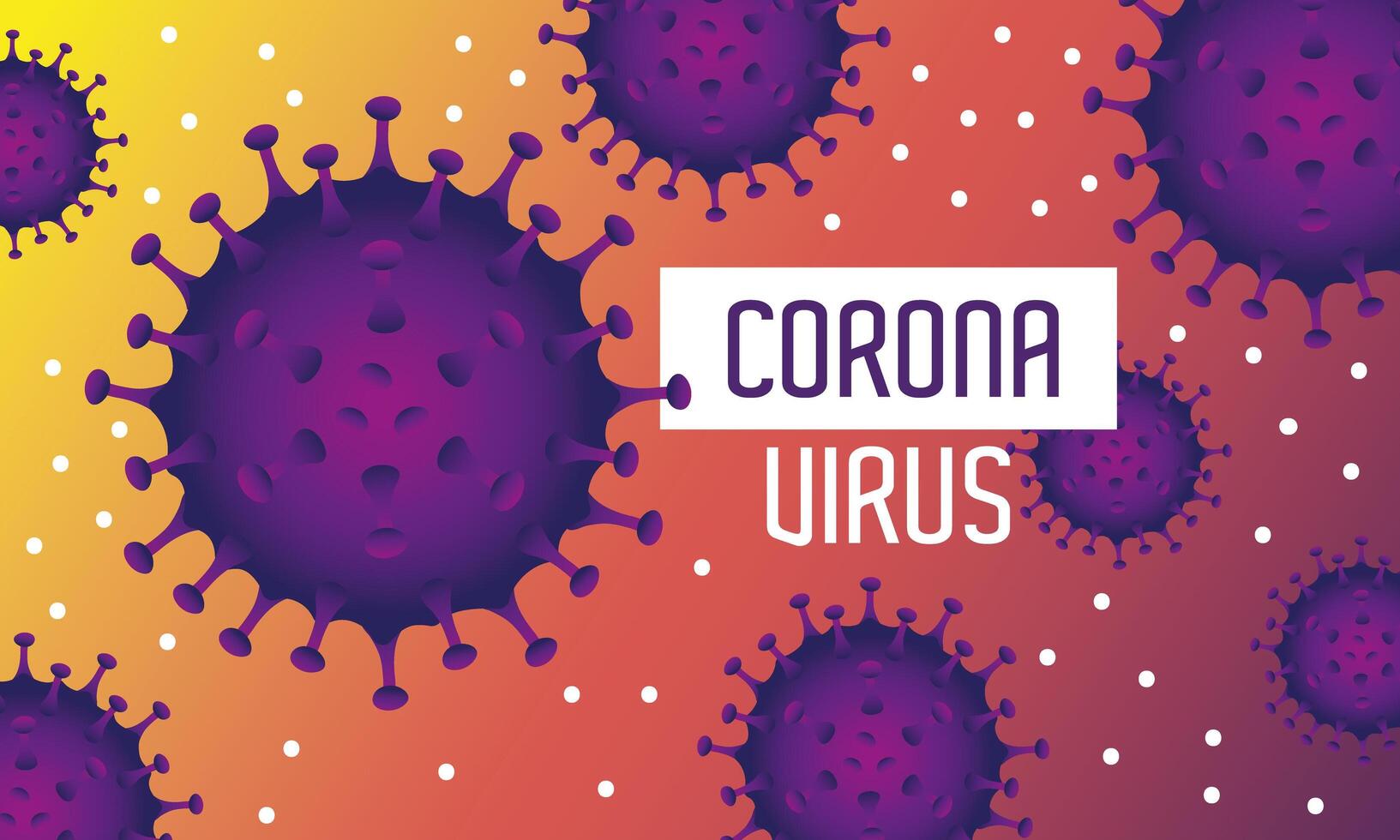 corona virus second wave poster with particles in orange background vector