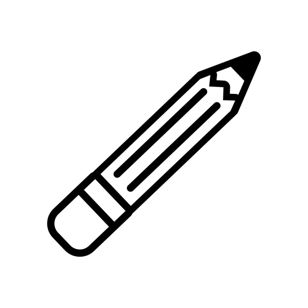 pencil pop art line style icon vector