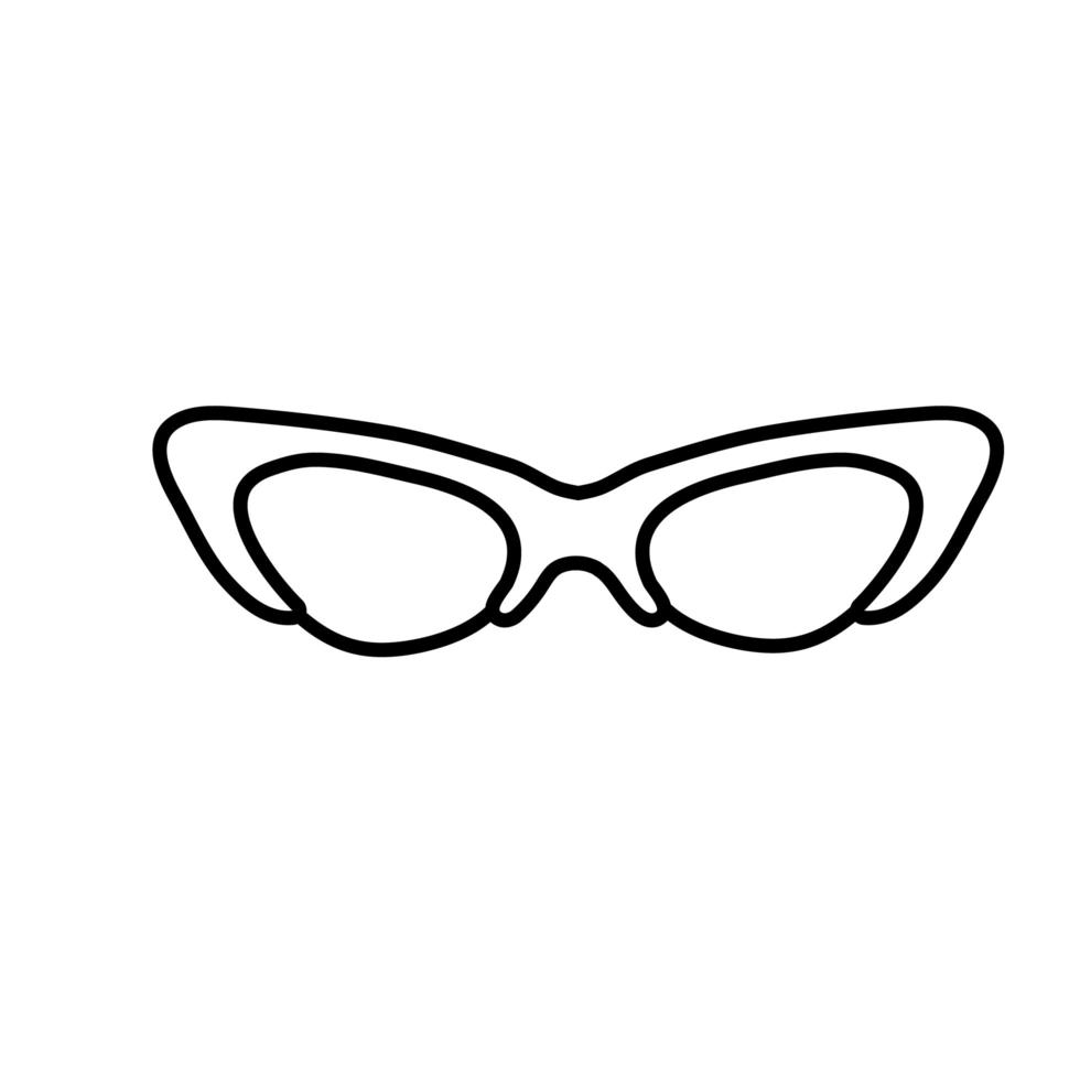 eyeglasses pop art line style icon vector