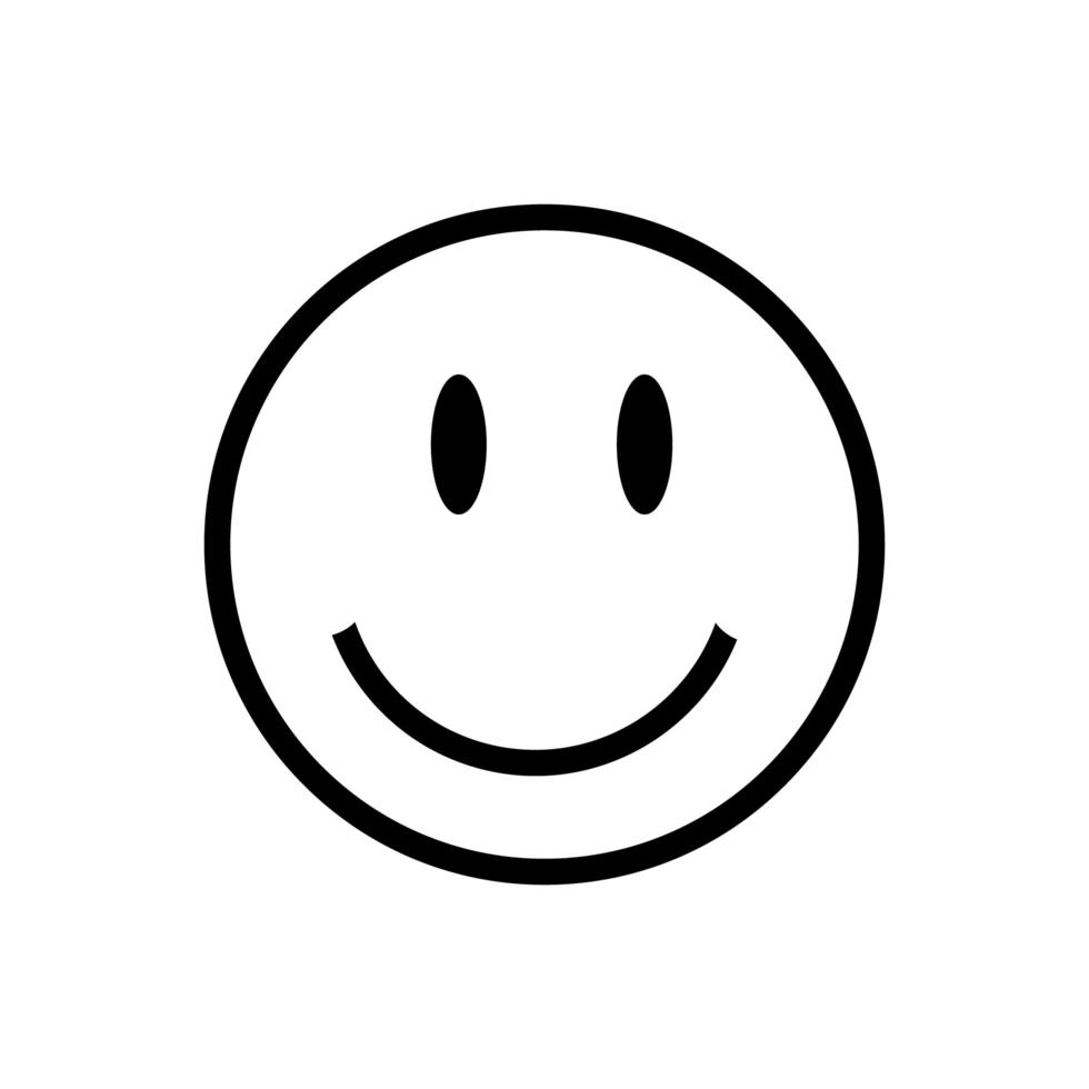 sonrisa emoji icono de estilo de línea de arte pop vector