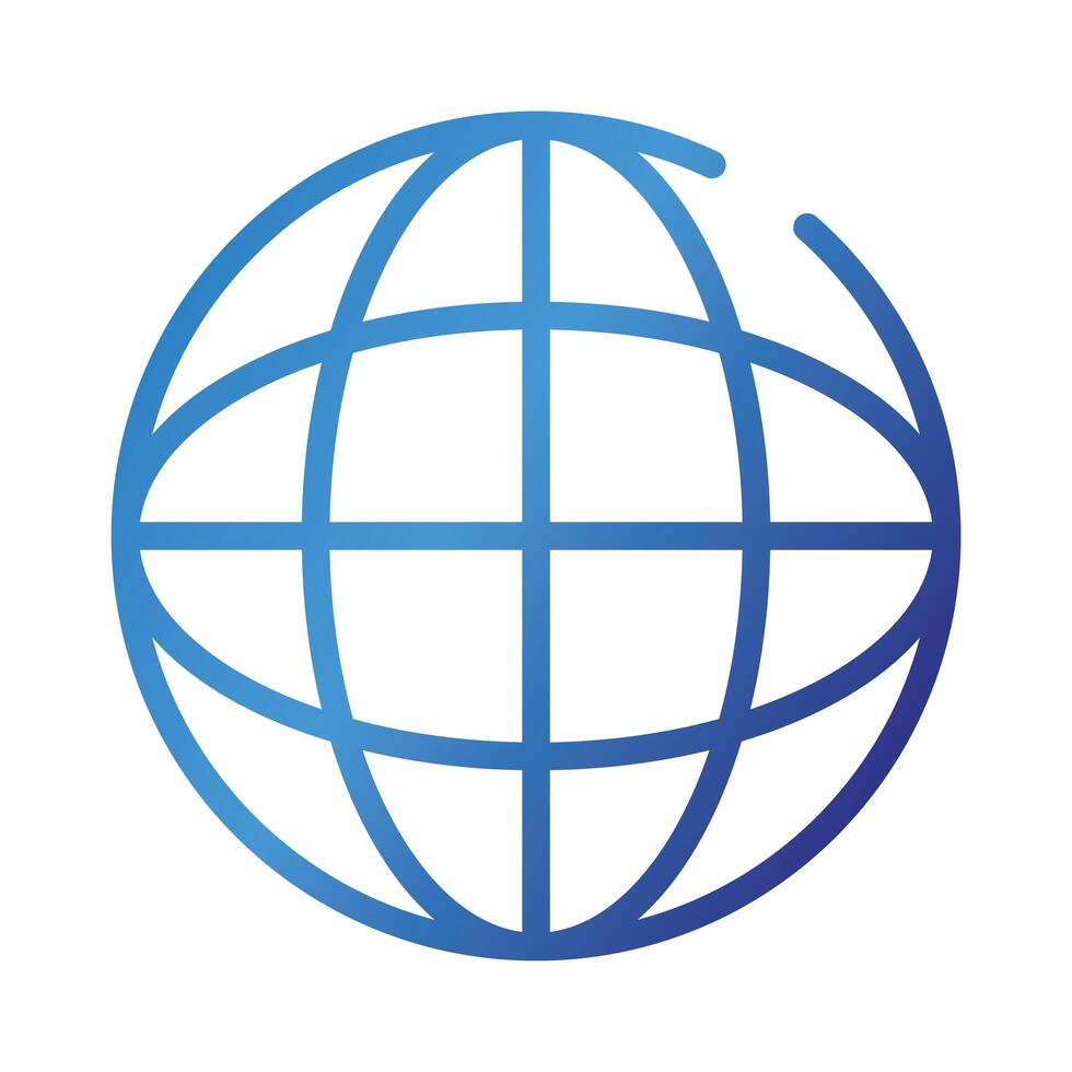 sphere browser gradient style icon vector