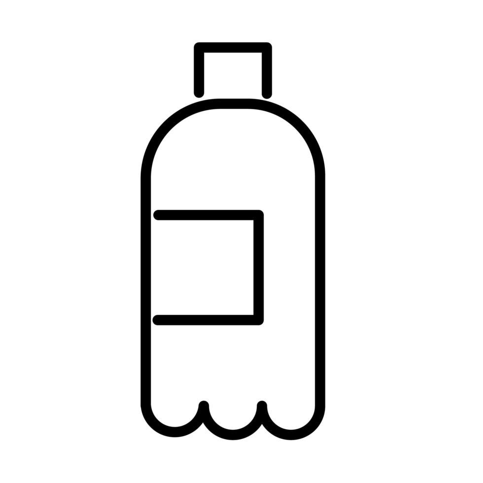 water bottle drink line style icon vector