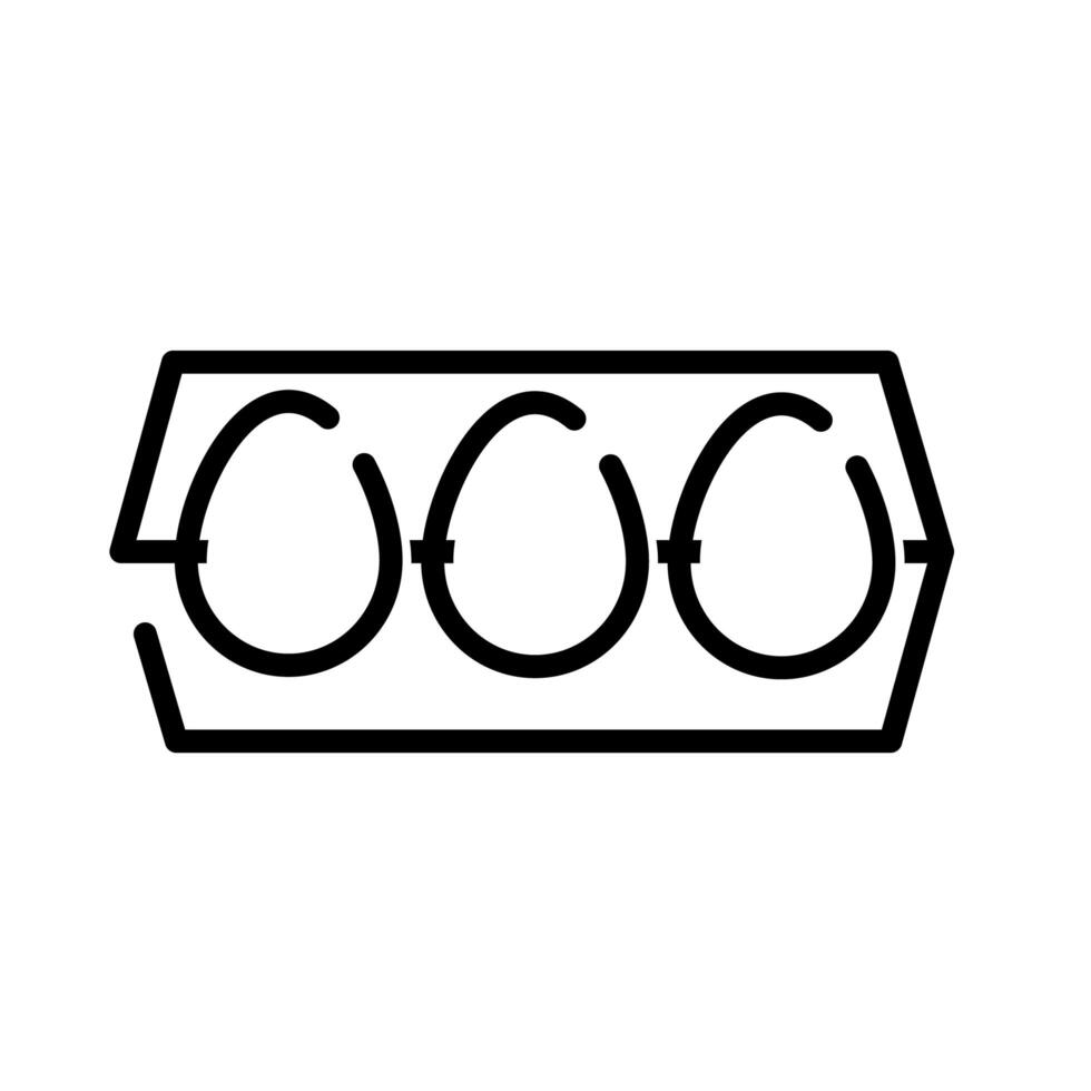 eggs nutritive food line style icon vector