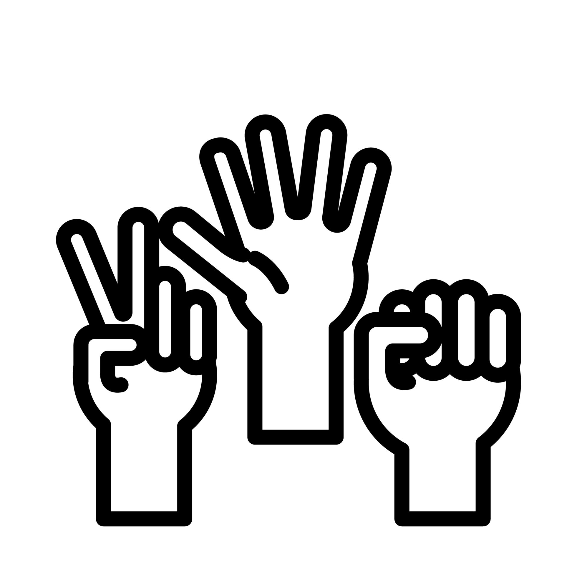 hands human symbols line style icon 2592481 Vector Art at Vecteezy