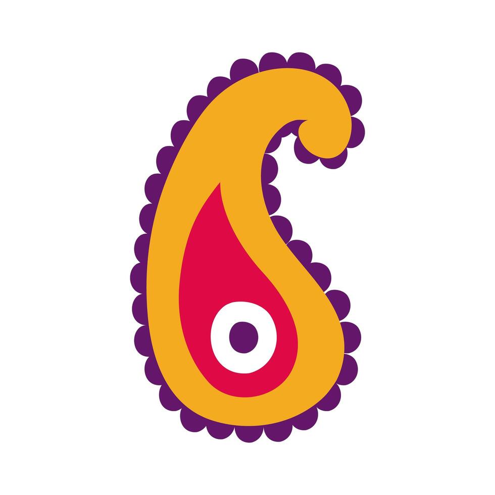 diwali mandala decoration flat style icon vector