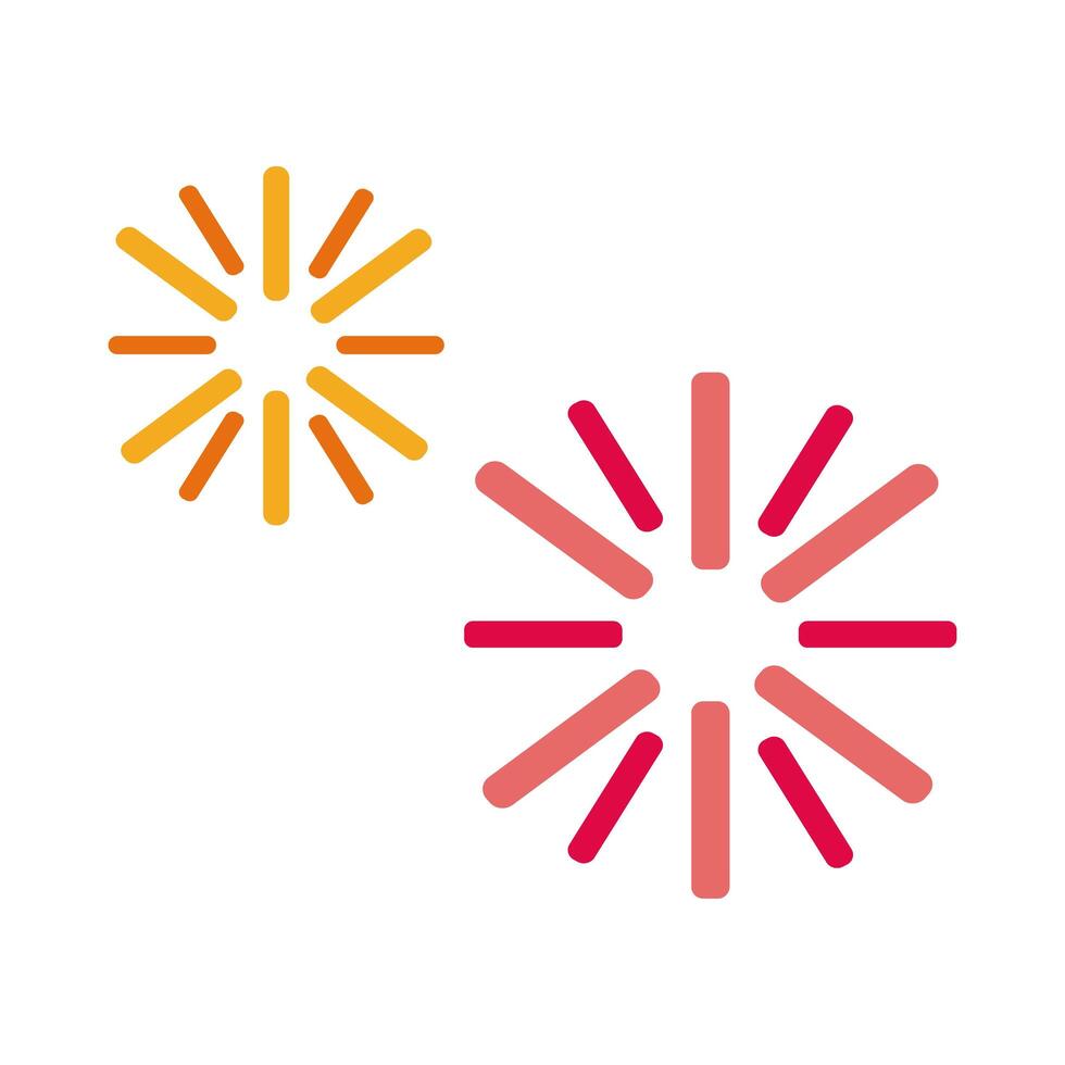 diwali fireworks splashing explosion flat style icon vector