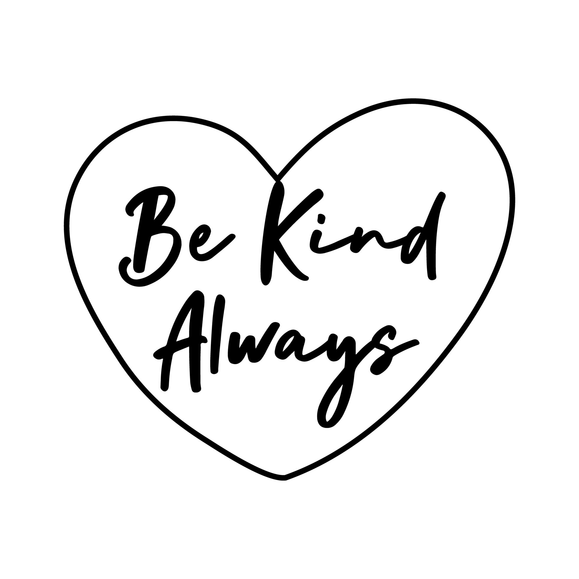 be kind always campaing lettering in heart line style 2592684 Vector ...