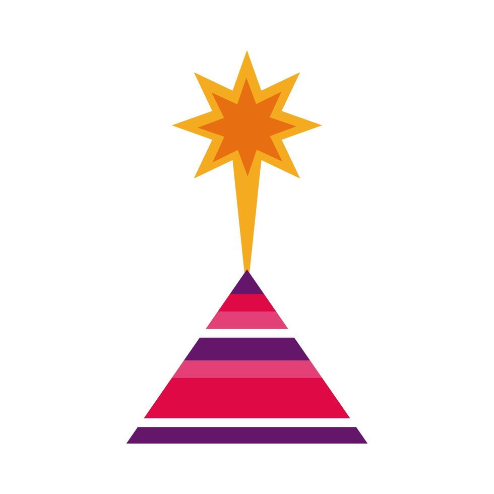 diwali vulcan firework decorative flat style icon vector
