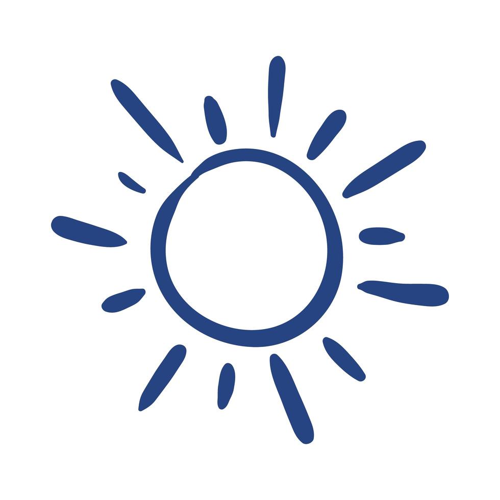 sun summer free form style icon vector