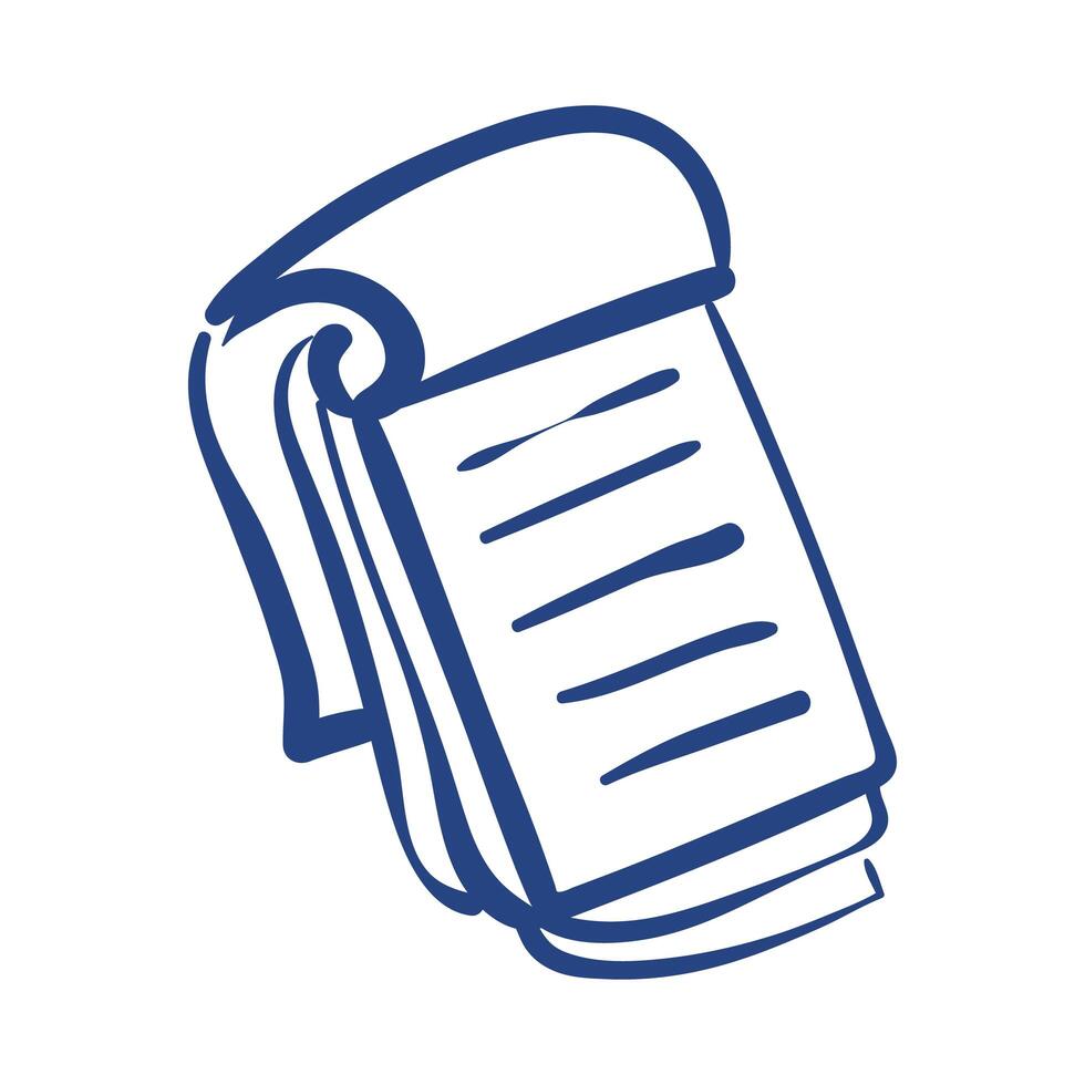 notebook school supply free form style vector