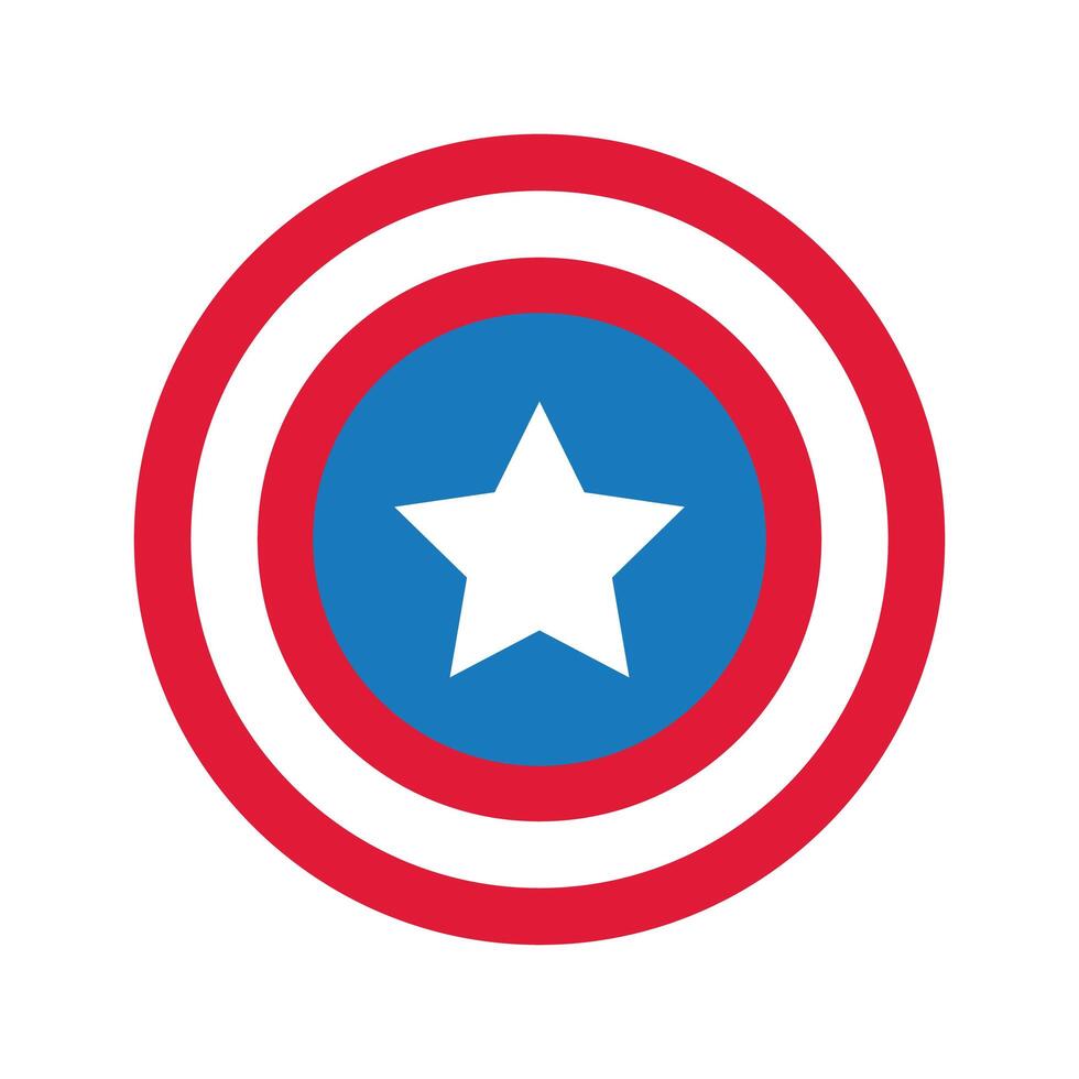 usa election star in stamp flat style vector