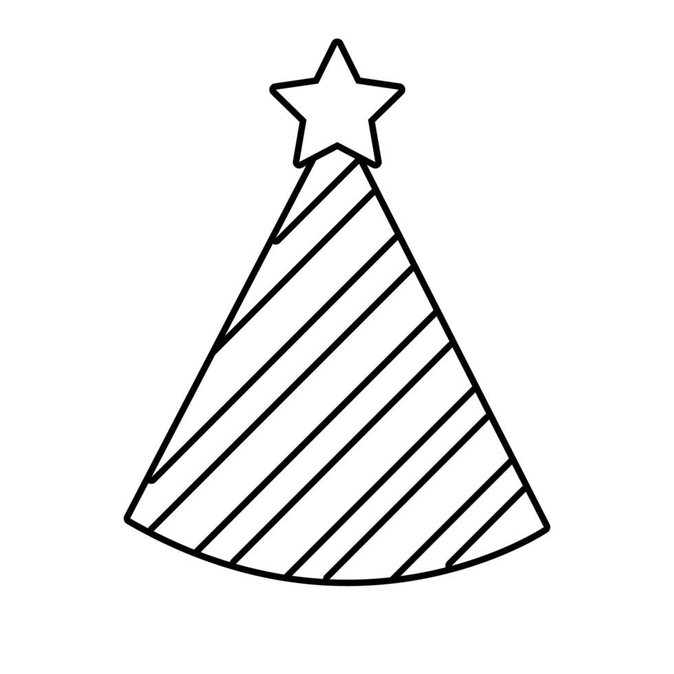 usa elections flag in party hat line style icon vector