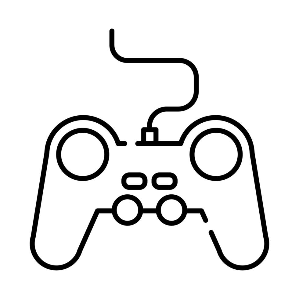 icono de estilo de línea de control de videojuego vector