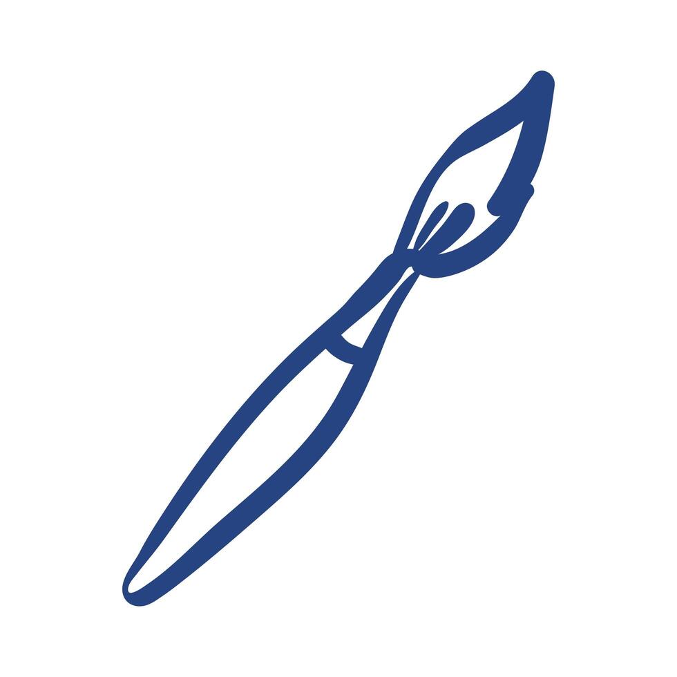 paint brush tool free form style icon vector