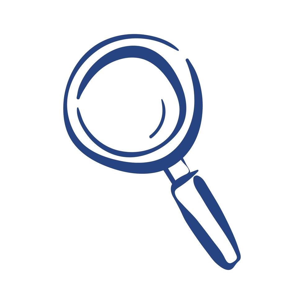 search magnifying glass free form style icon vector