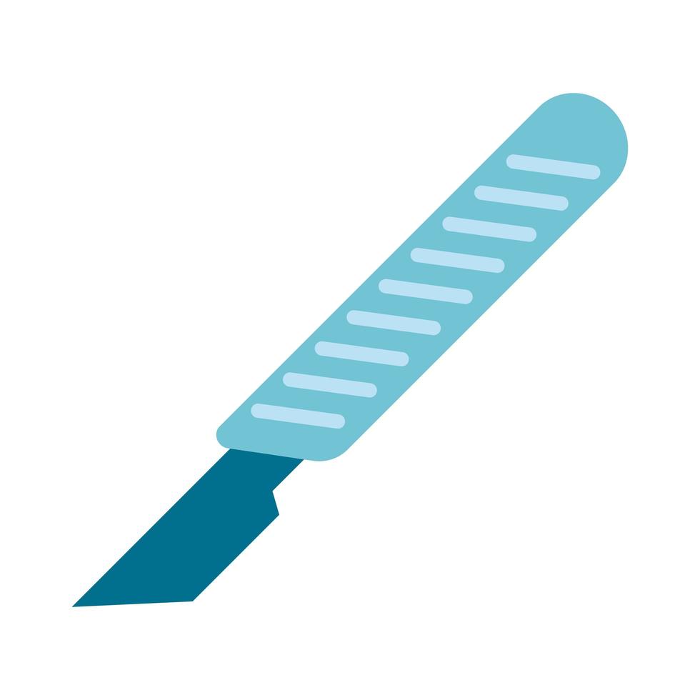 medical scalpel flat style icon vector