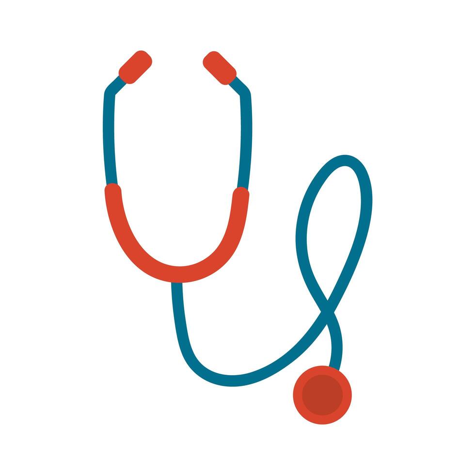medical stethoscope tool flat style vector