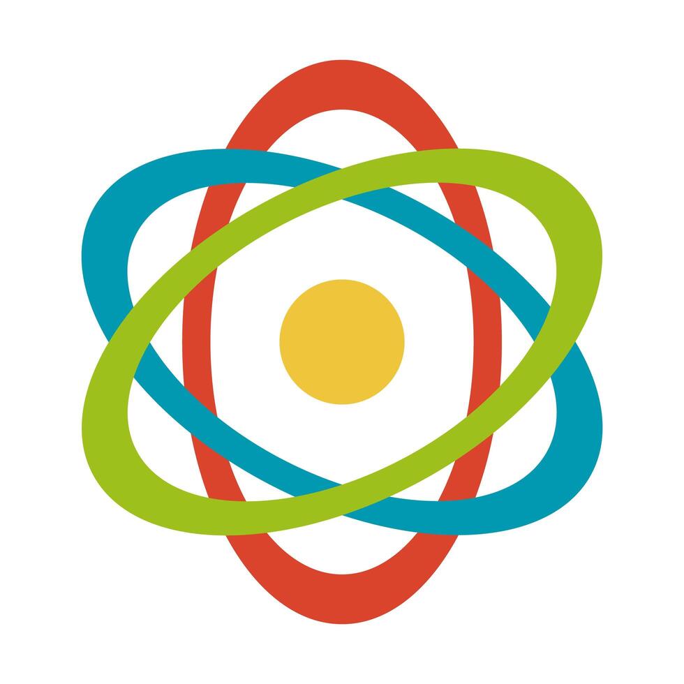 atom molecule flat style icon vector