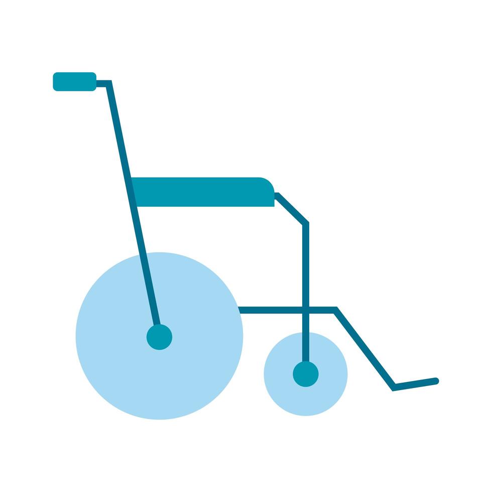 wheelchair medical flat style icon vector