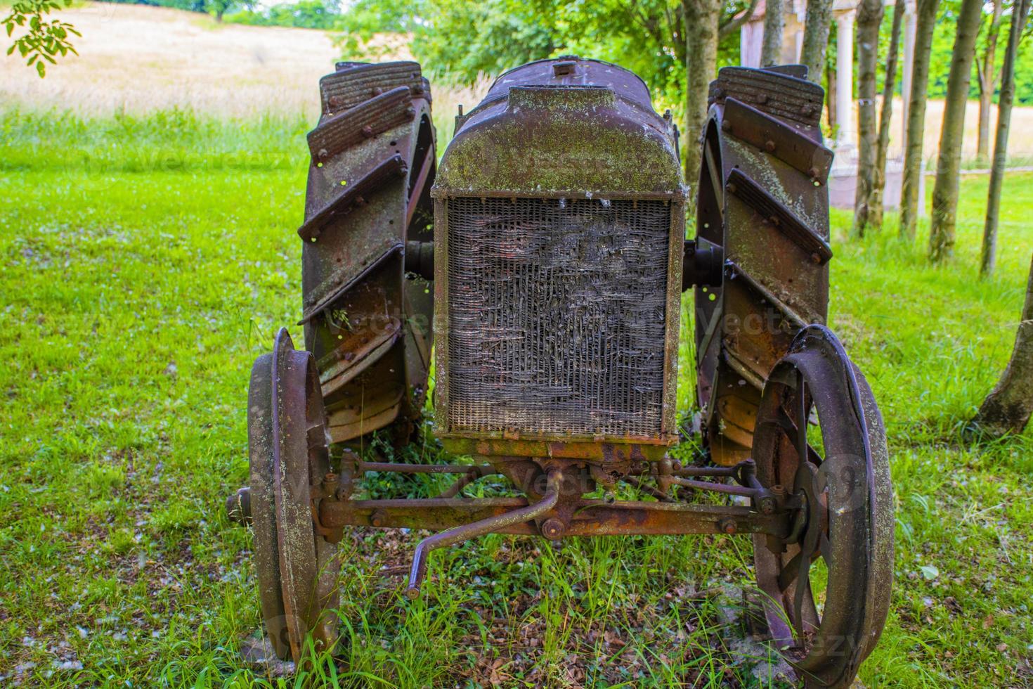 Old rusty tractor photo