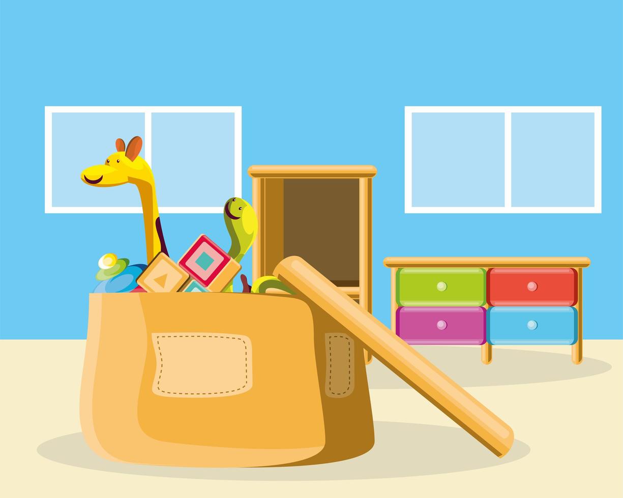 nursery room box vector